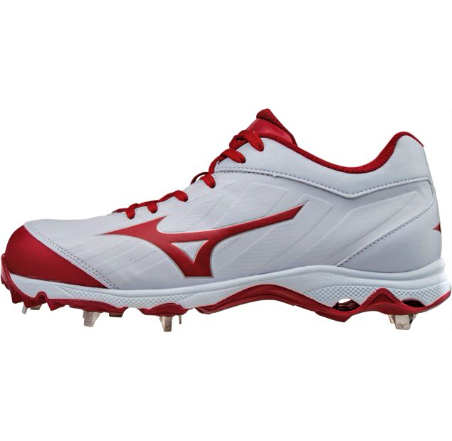 red mizuno softball cleats